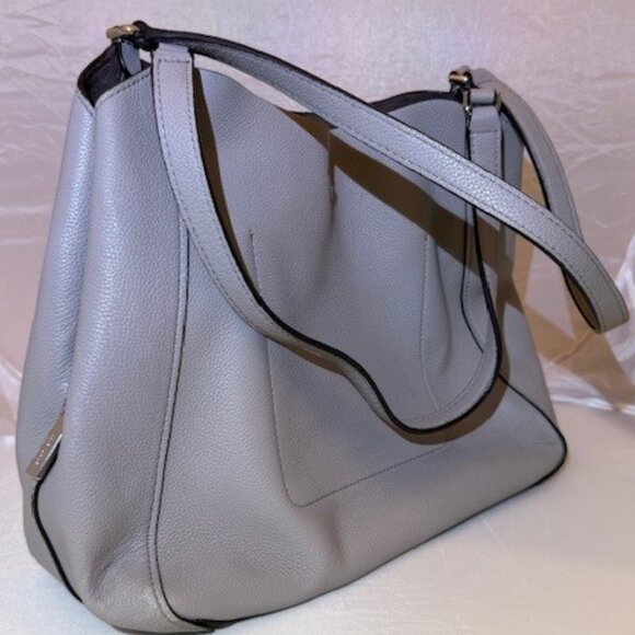 Kate Spade Grey Large Shoulder Bag w/matching wallet - Picture 2 of 4